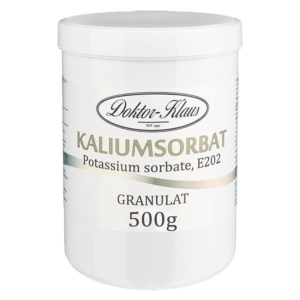 500g Kaliumsorbat, in Dose mit weißem Schraubdeckel