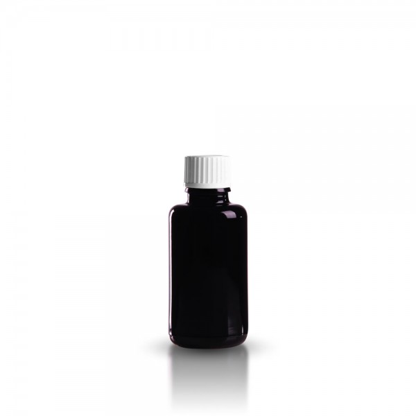 Violettglas Tropferflasche 30ml + Tropfverschluss