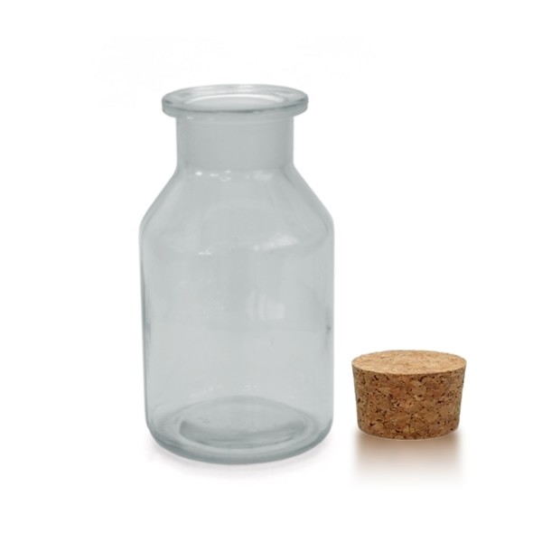 250 ml Steilbrustflasche WH inkl. Korken KG