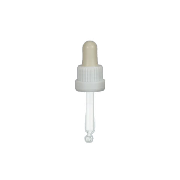 66 mm Glas-Pipette DIN 18 weiß / rot ST