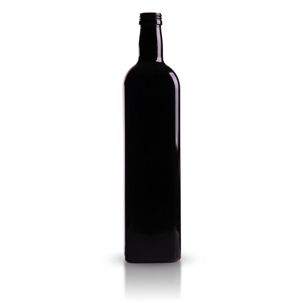 Eckige 1000 ml Ölflasche aus Violettglas