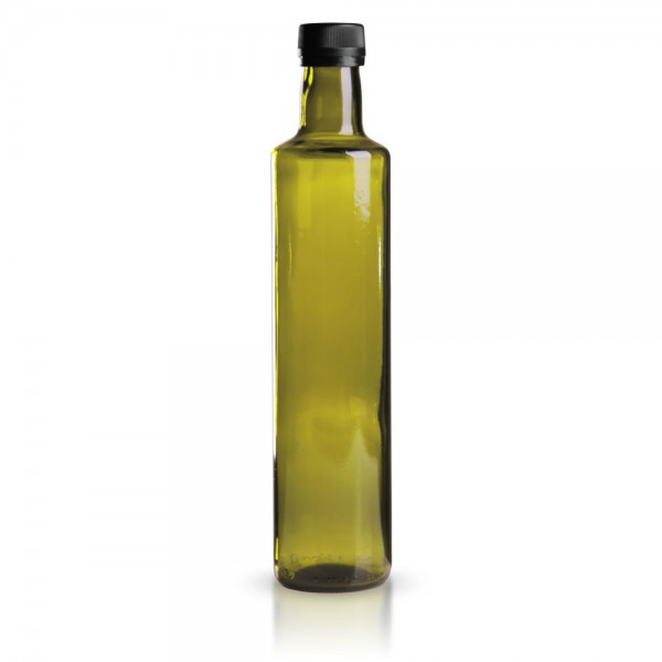 Glasflasche / Ölflasche rund 500 ml grün