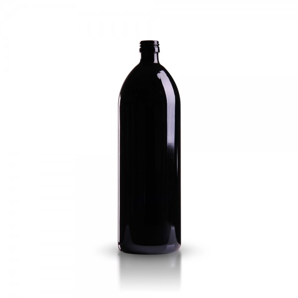 Glasflasche rund 1000 ml Violettglas