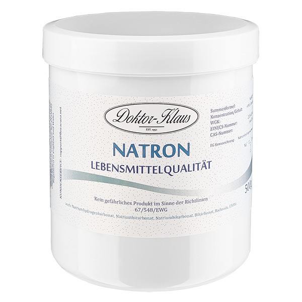 Doktor-Klaus Natron, 500g in weisser Dose, Lebensmittelqualität