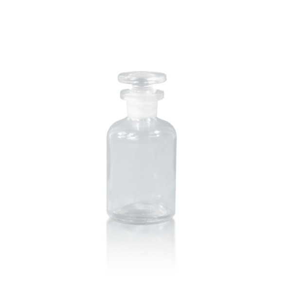 Apothekerflasche 50 ml mit Glasstopfen - Enghals klar