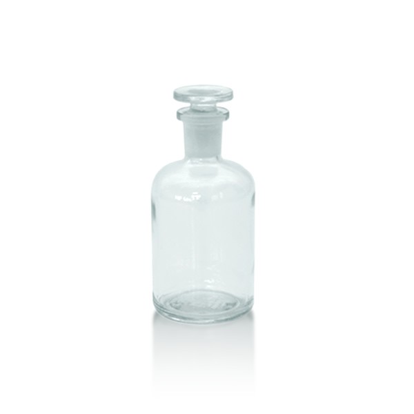 Apothekerflasche 100 ml mit Glasstopfen - Enghals klar