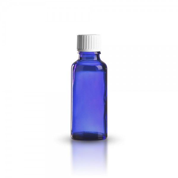 Tropfflasche blau 30ml + Schraubverschluss