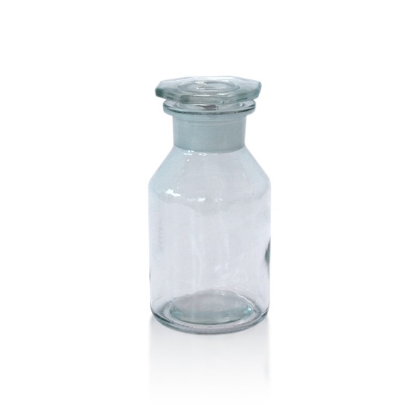 Steilbrustflasche 250ml mit Glasstopfen Weithals klar