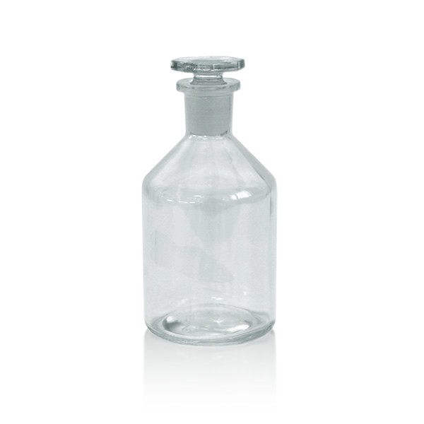 Steilbrustflasche 250ml mit Glasstopfen - Enghals klar