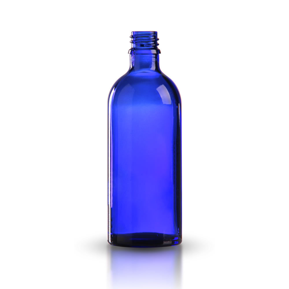 Blauglas Tropfflasche 100 ml | ohne Verschluss | Blauglas