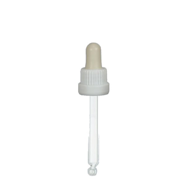 78 mm Glas-Pipette DIN 18 weiß/weiß OV