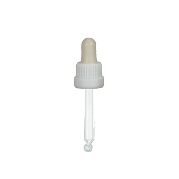 66 mm Glas-Pipette DIN 18 weiß/weiß OV