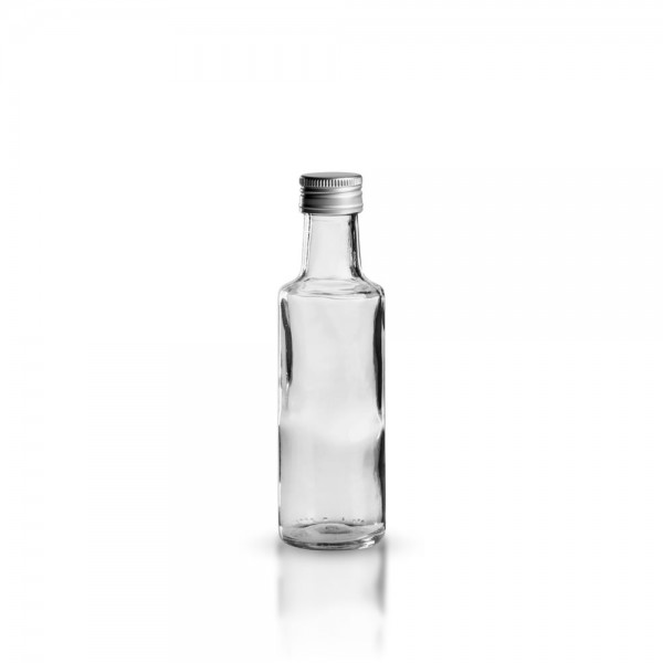 Glasflasche / Ölflasche rund 100ml klar